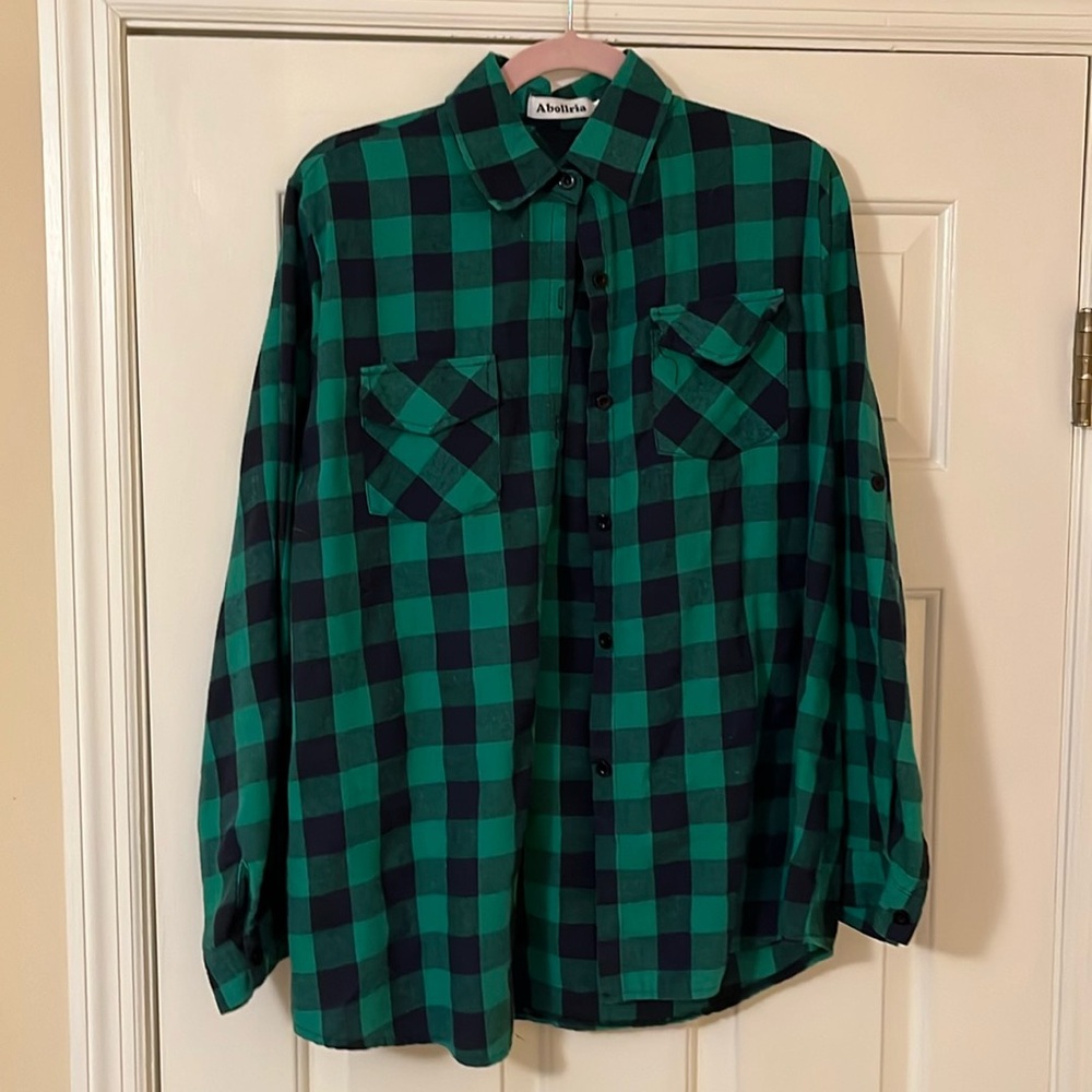 XXL button up flannel by Abollria